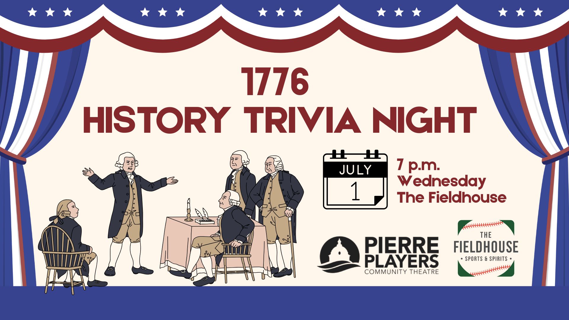 1776 History Trivia Night poster
